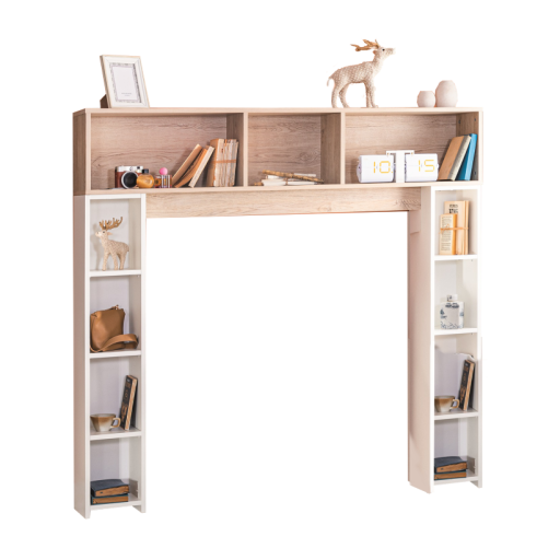 Elba ombouw boekenkast slaapkamer tienerkamer wit hout