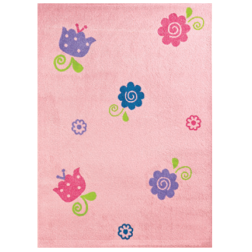 Bloem tapijt roze meisjeskamer, bloemen vloerkleed kinderkamer, roze meisjeskamer, inspiratie kinderkamer