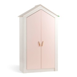 Cento Pink 2-deurs kledingkast huisje meisjeskamer