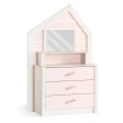 Cento Pink commode ladekast huisje met spiegel meisjeskamer